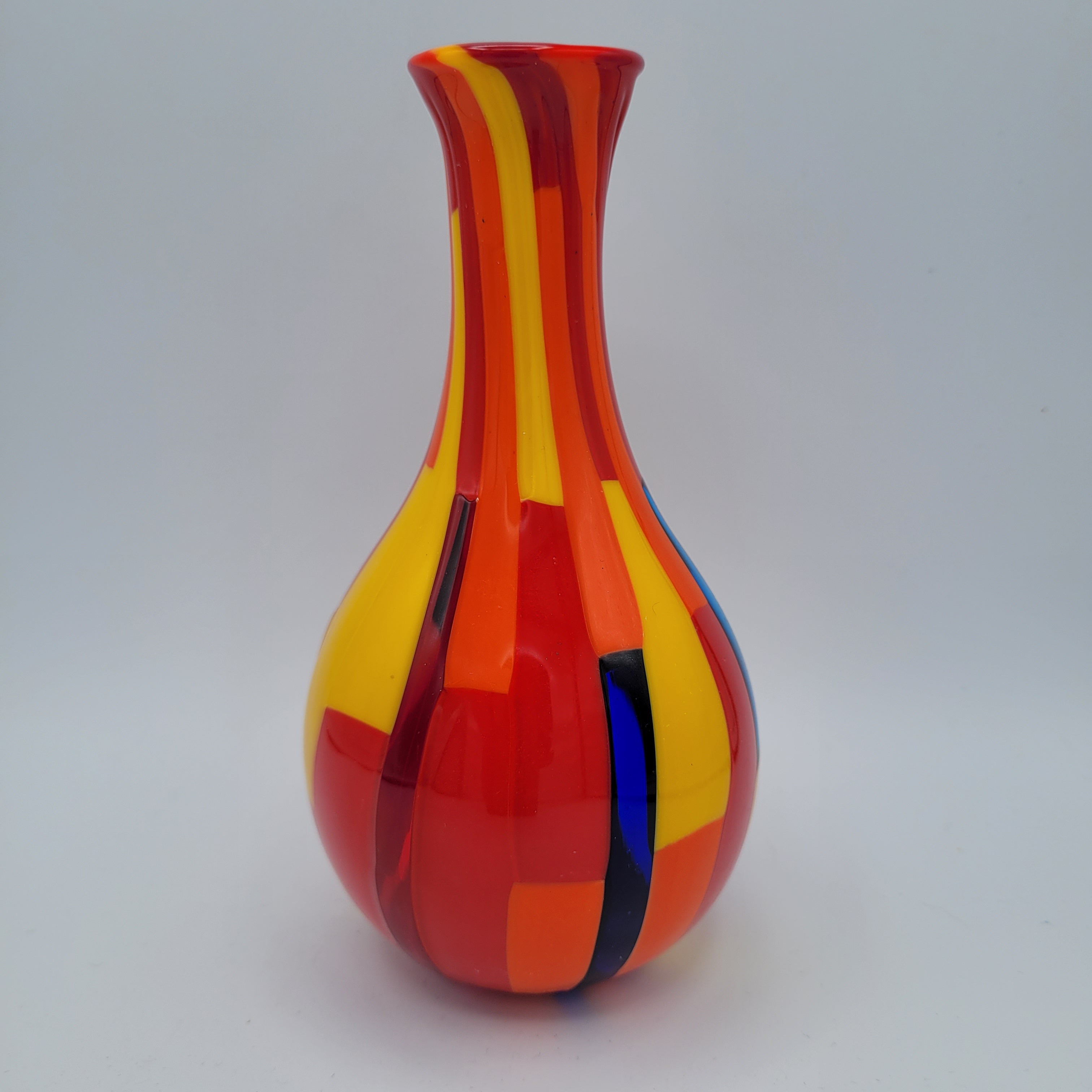 Glorious Murano Pezzato Baluster Vase. Signed, labelled w/COA.
