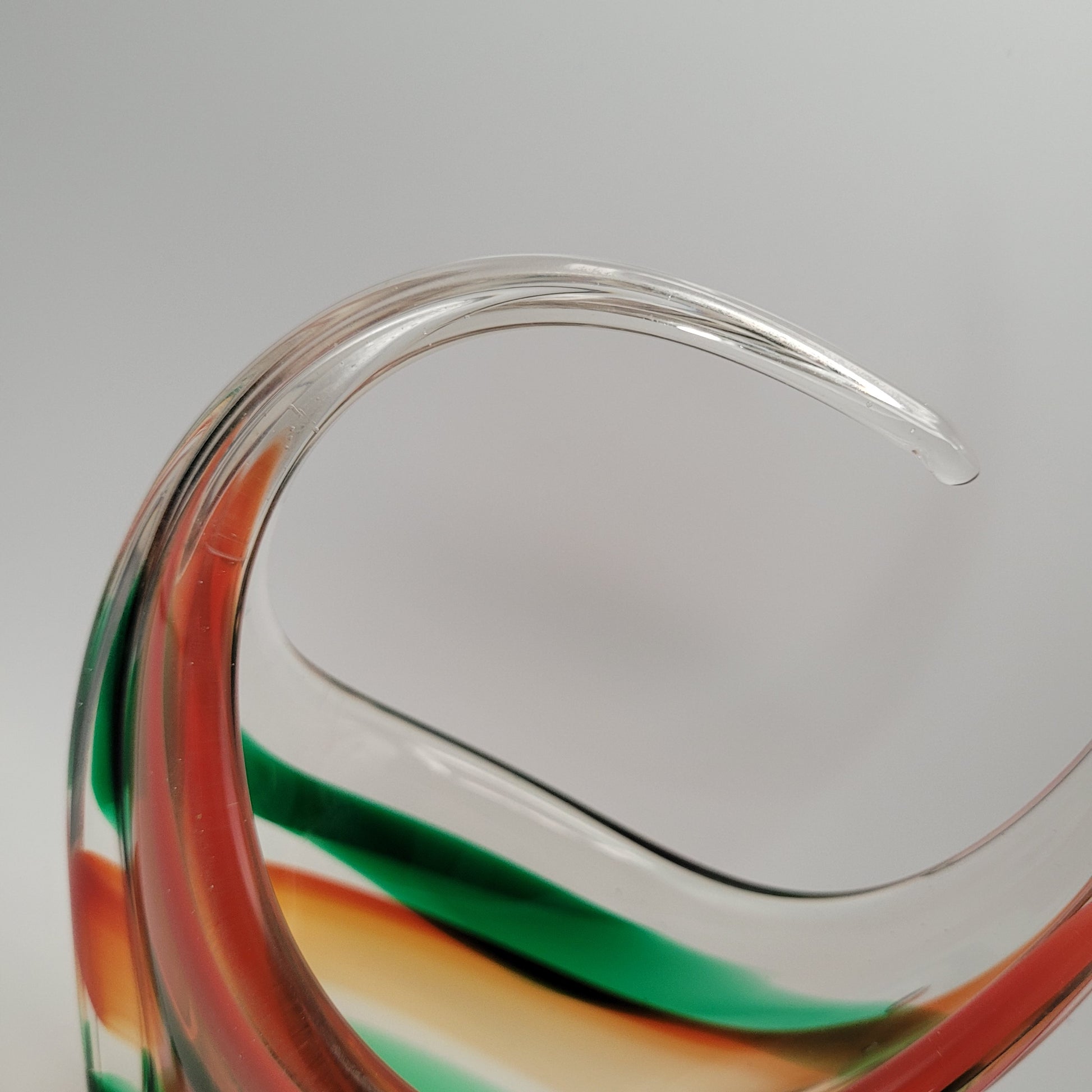 MCM Viartec THF Spanish Art glass sculpture in the Murano tradition, Hand-blown, Vibrant Colour circa 1960s...selenium pinks that glows in UV light.