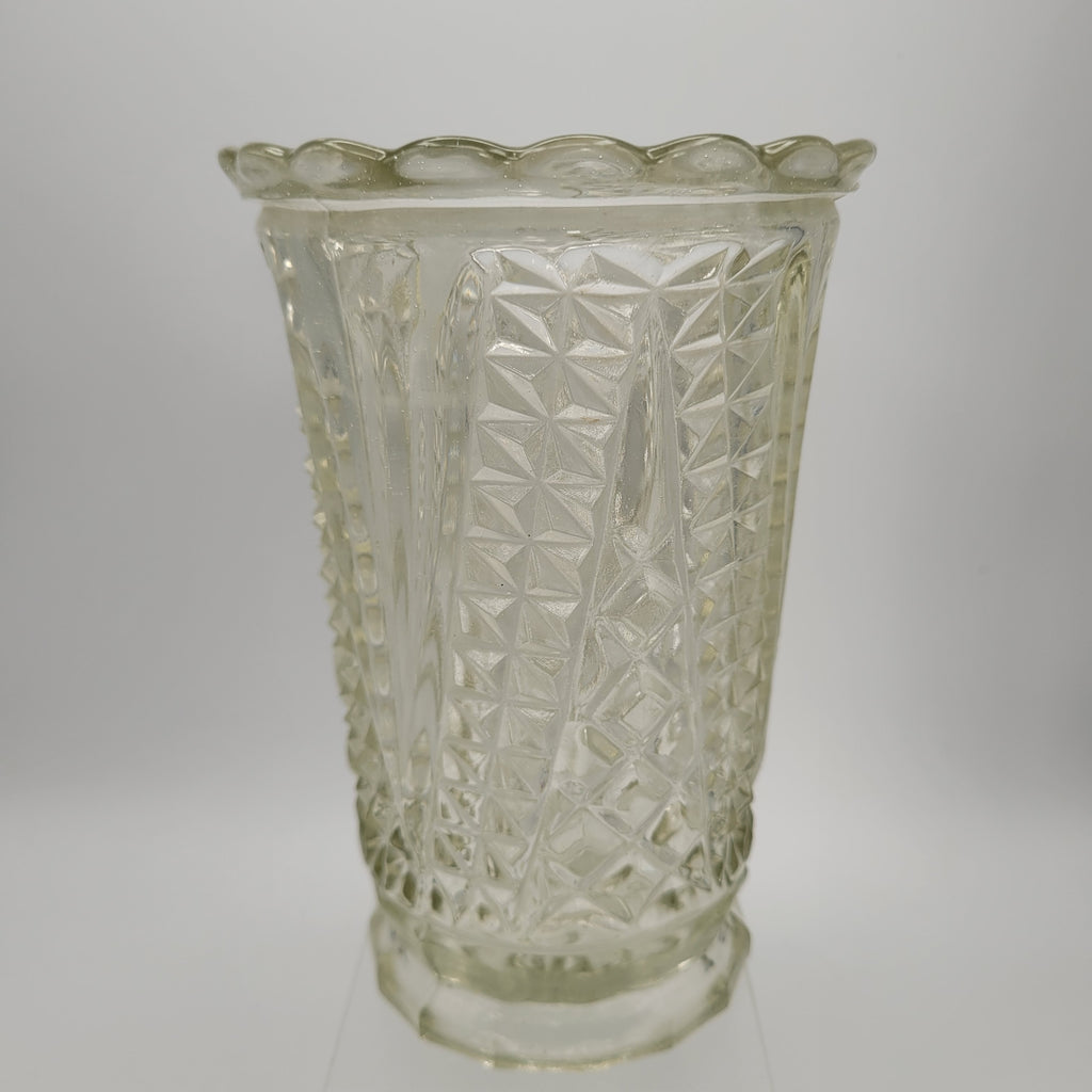 Victorian Pressed Glass “CELERY” Vase — Sowerby, England c. 1885–1895