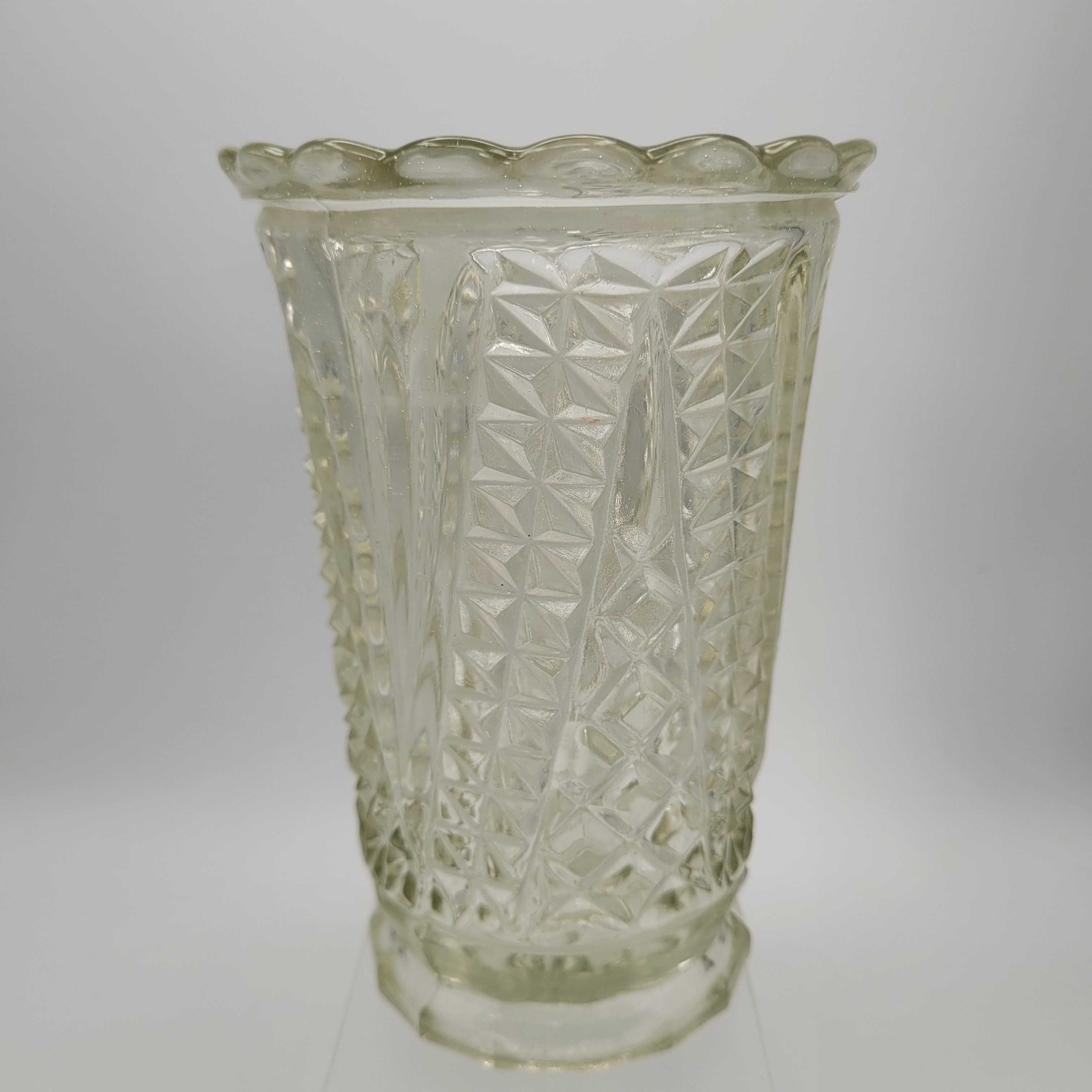 Victorian Pressed Glass “CELERY” Vase — Sowerby, England c. 1885–1895