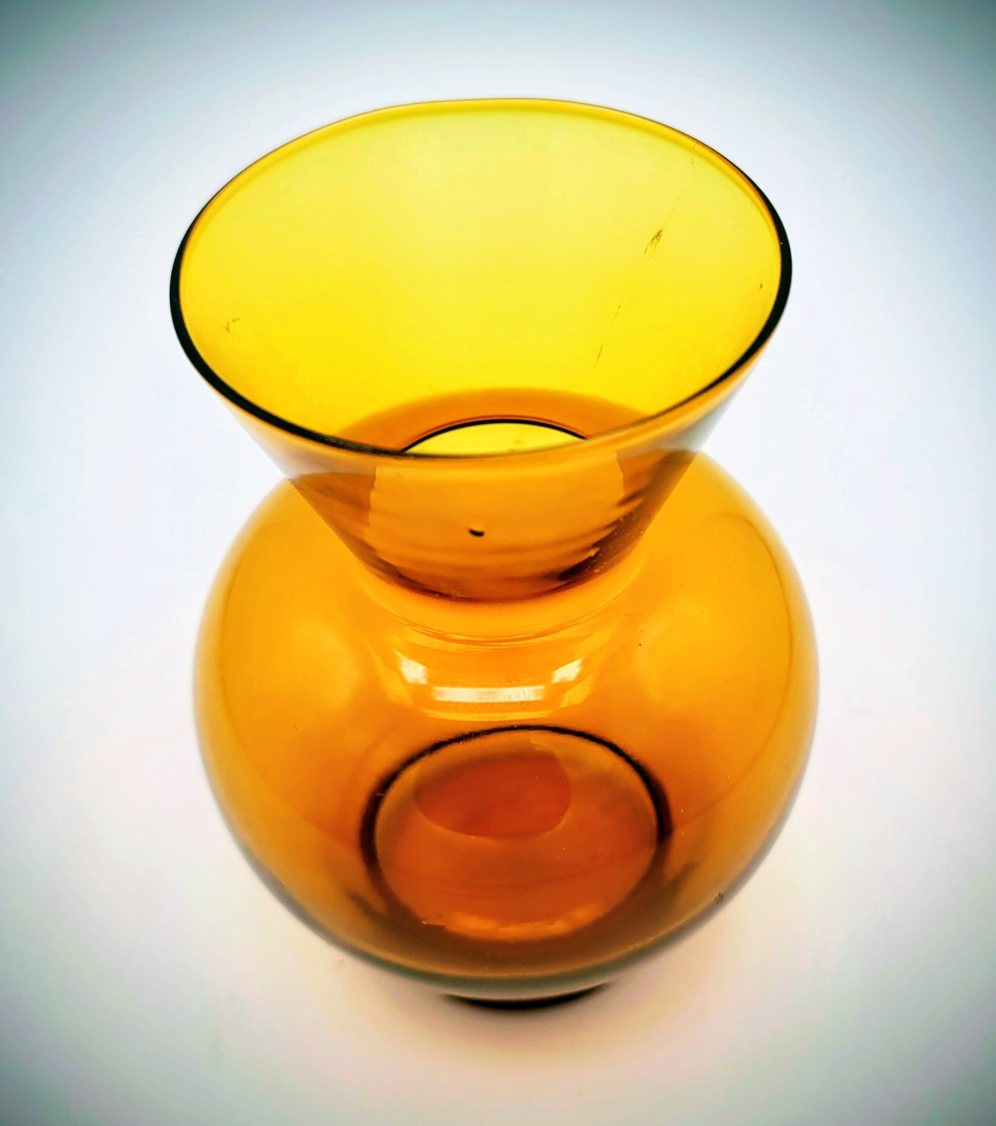 Hand-blown posy vase circa 1950s.