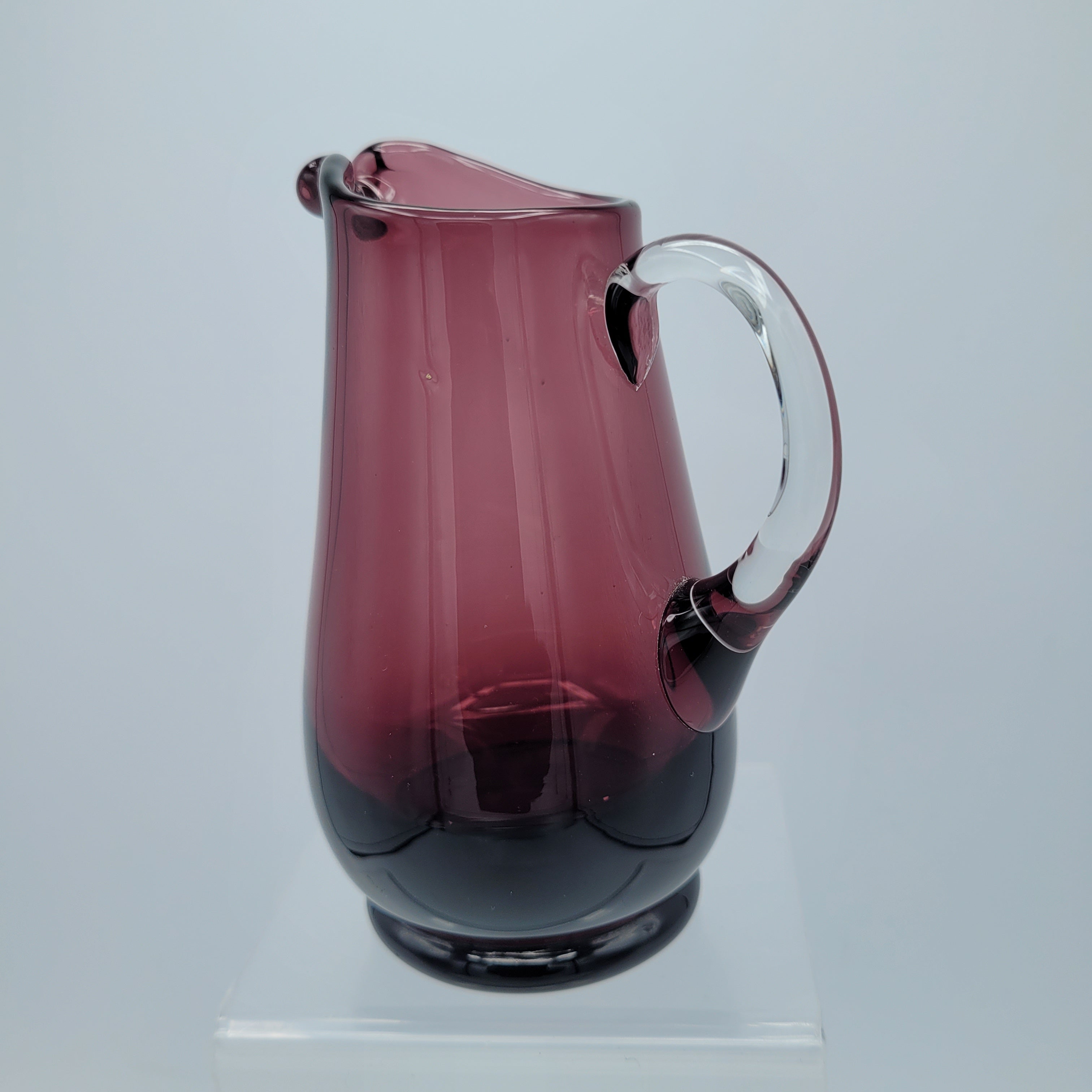 Glorious little hand-blown amethyst jug. MCM 1960s
