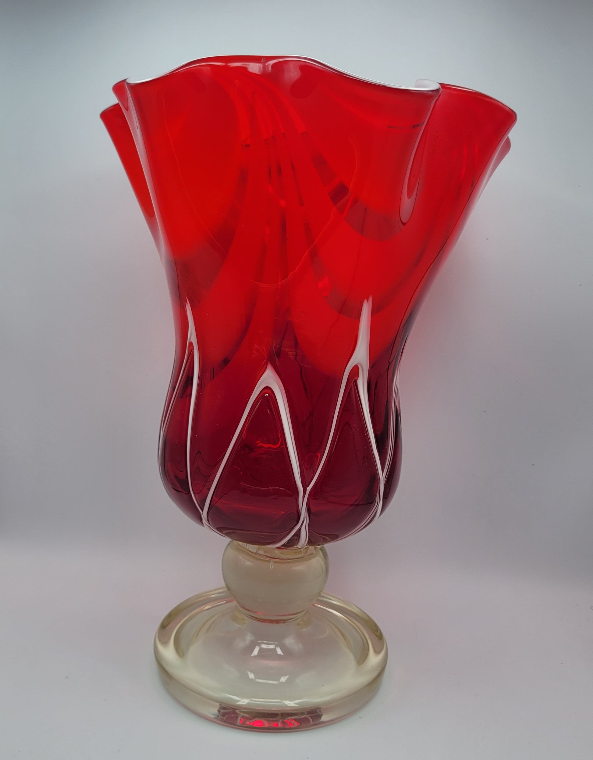 Murano attributed Fazzoletto Vase. "Magnificent" circa 1950s.