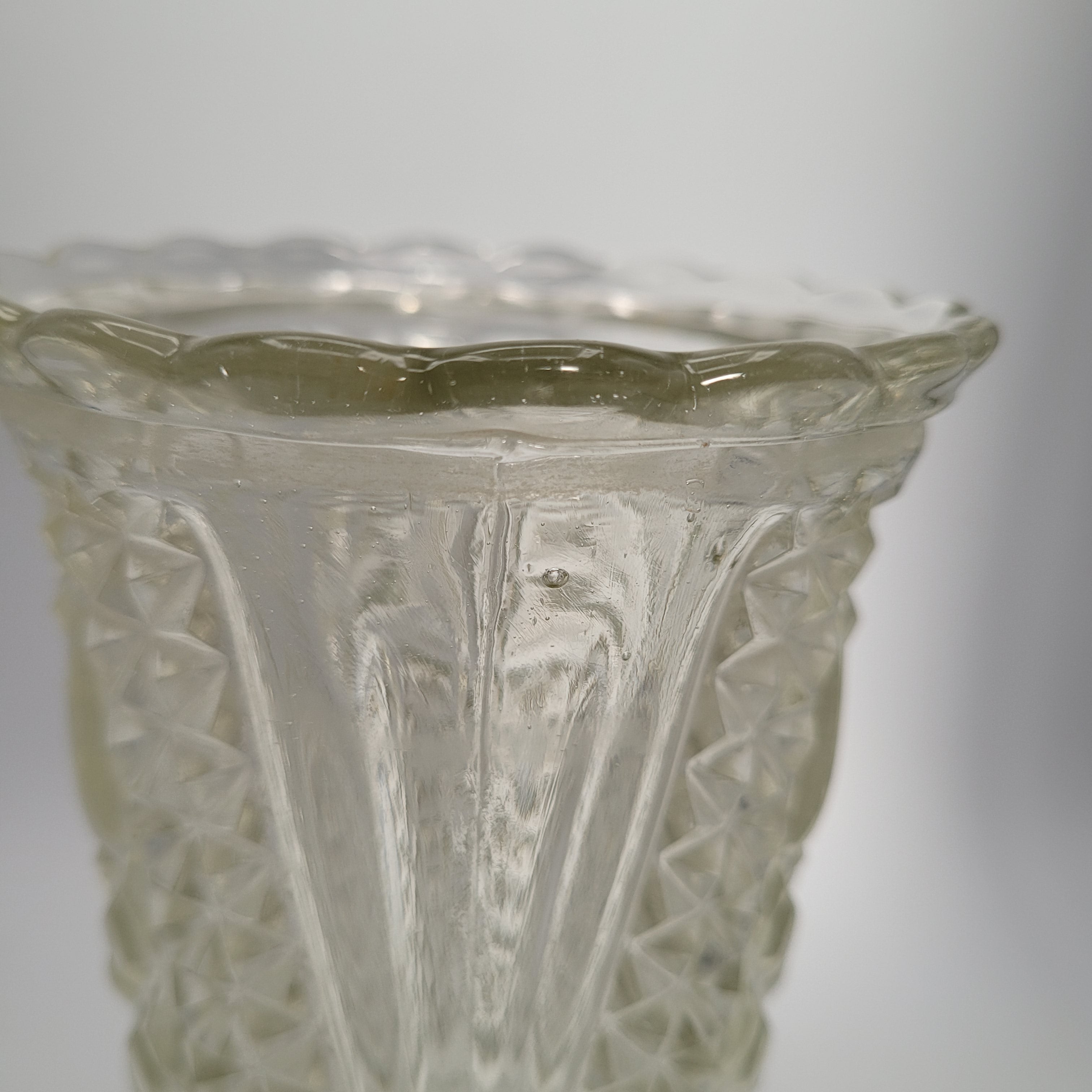 Victorian Pressed Glass “CELERY” Vase — Sowerby, England c. 1885–1895
