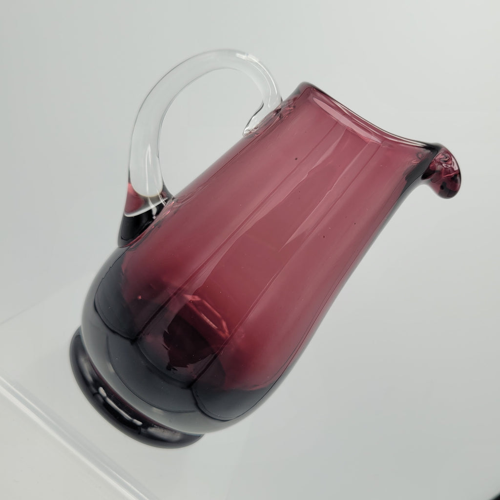 Glorious little hand-blown amethyst jug. MCM 1960s
