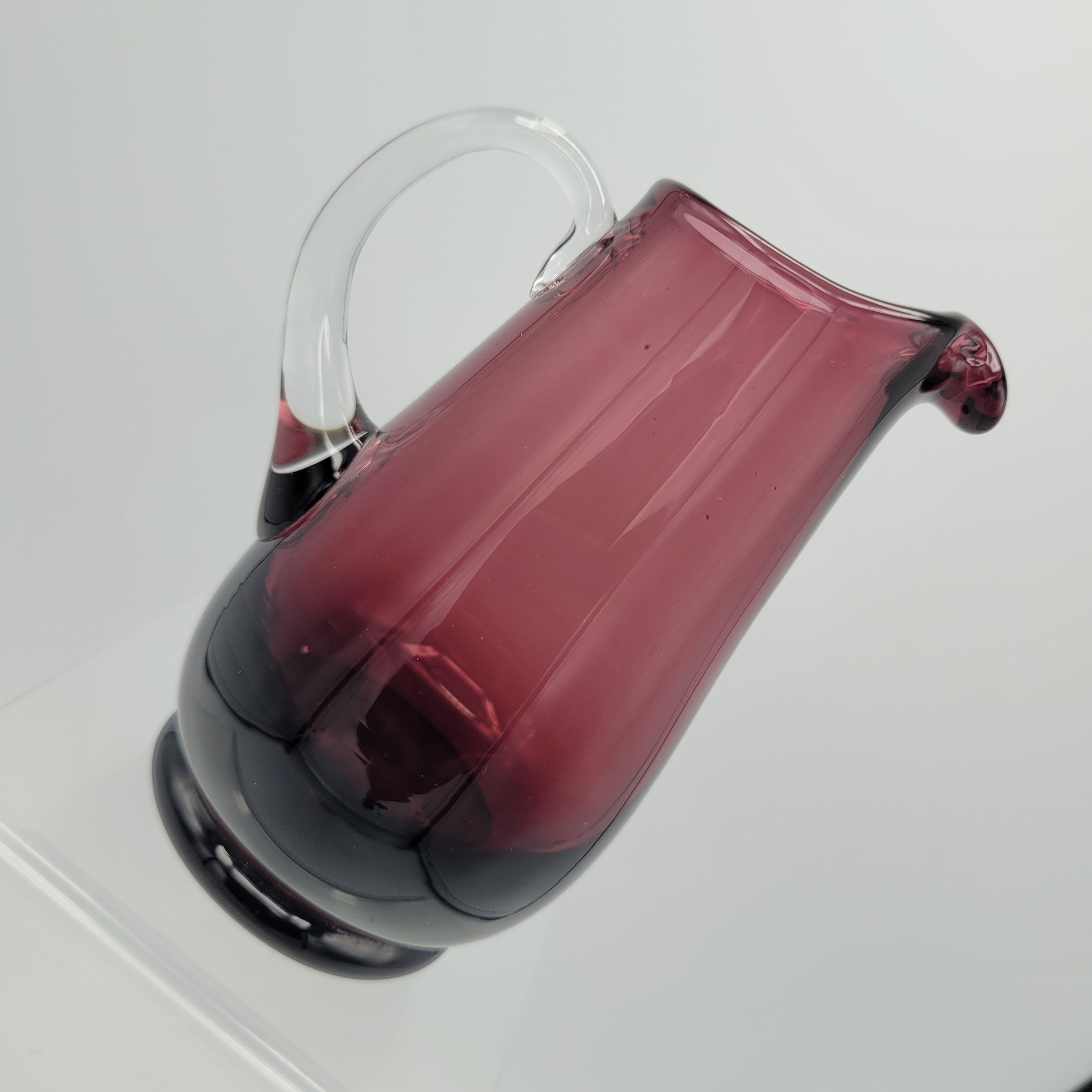 Glorious little hand-blown amethyst jug. MCM 1960s