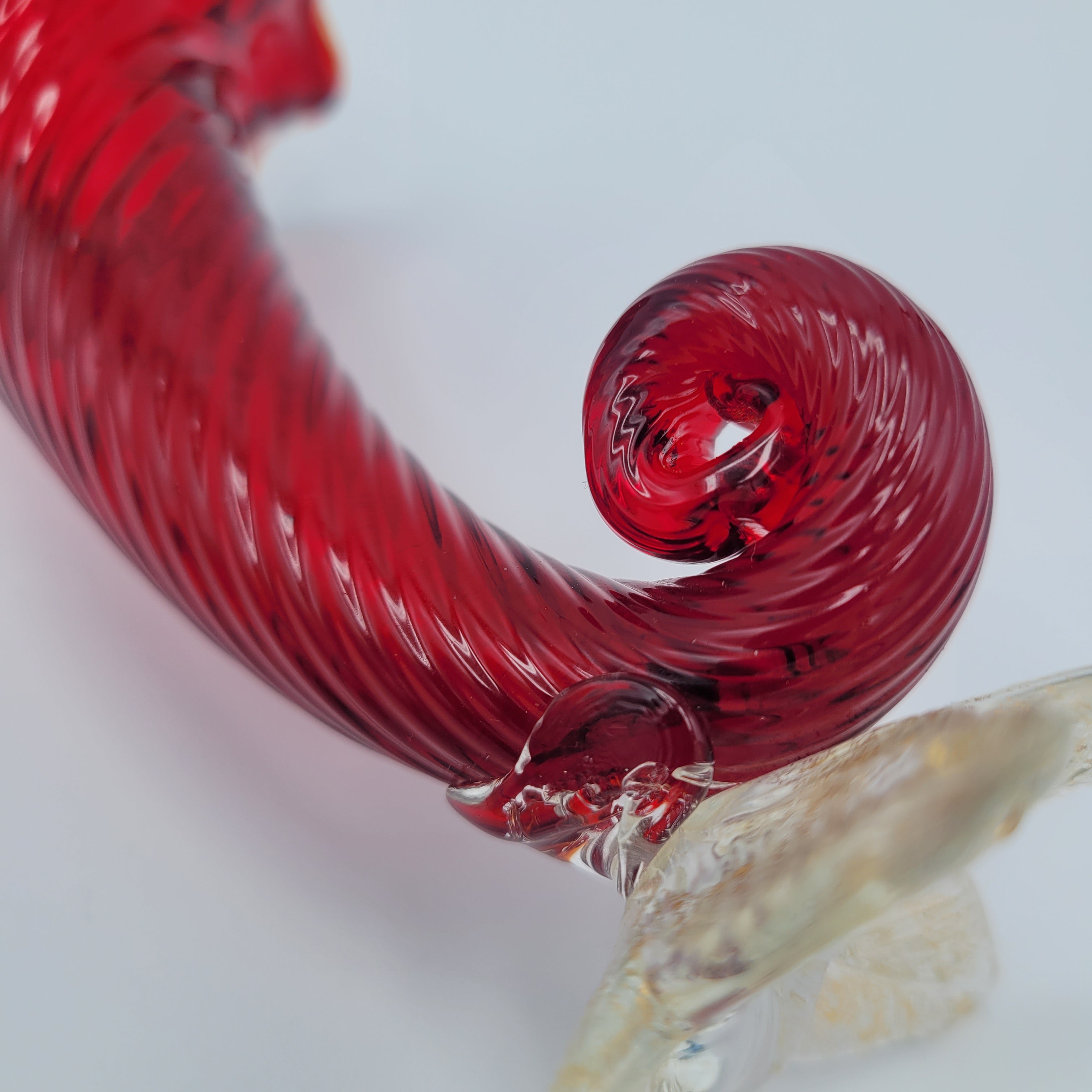 Mid 20th century art glass Cornucopia vase Murano School circa 1950s