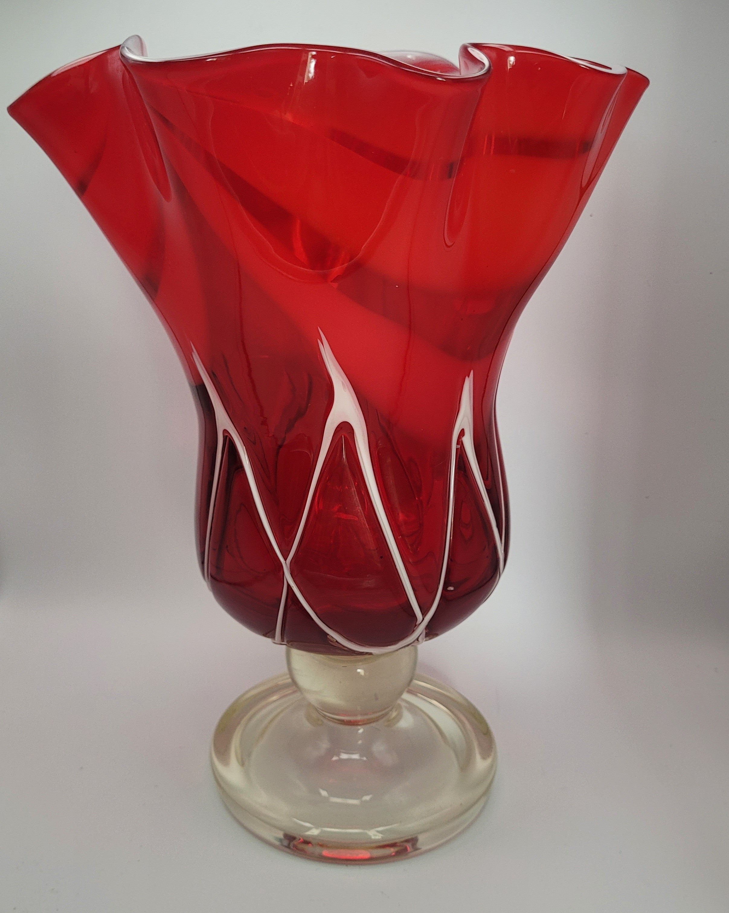 Murano attributed Fazzoletto Vase. "Magnificent" circa 1950s.