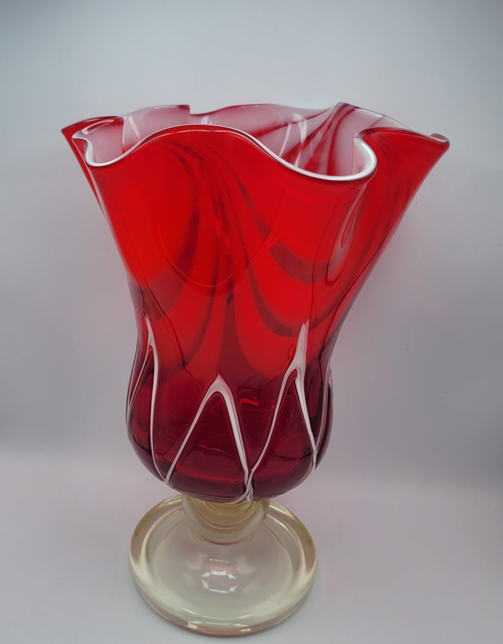 Murano attributed Fazzoletto Vase. "Magnificent" circa 1950s.