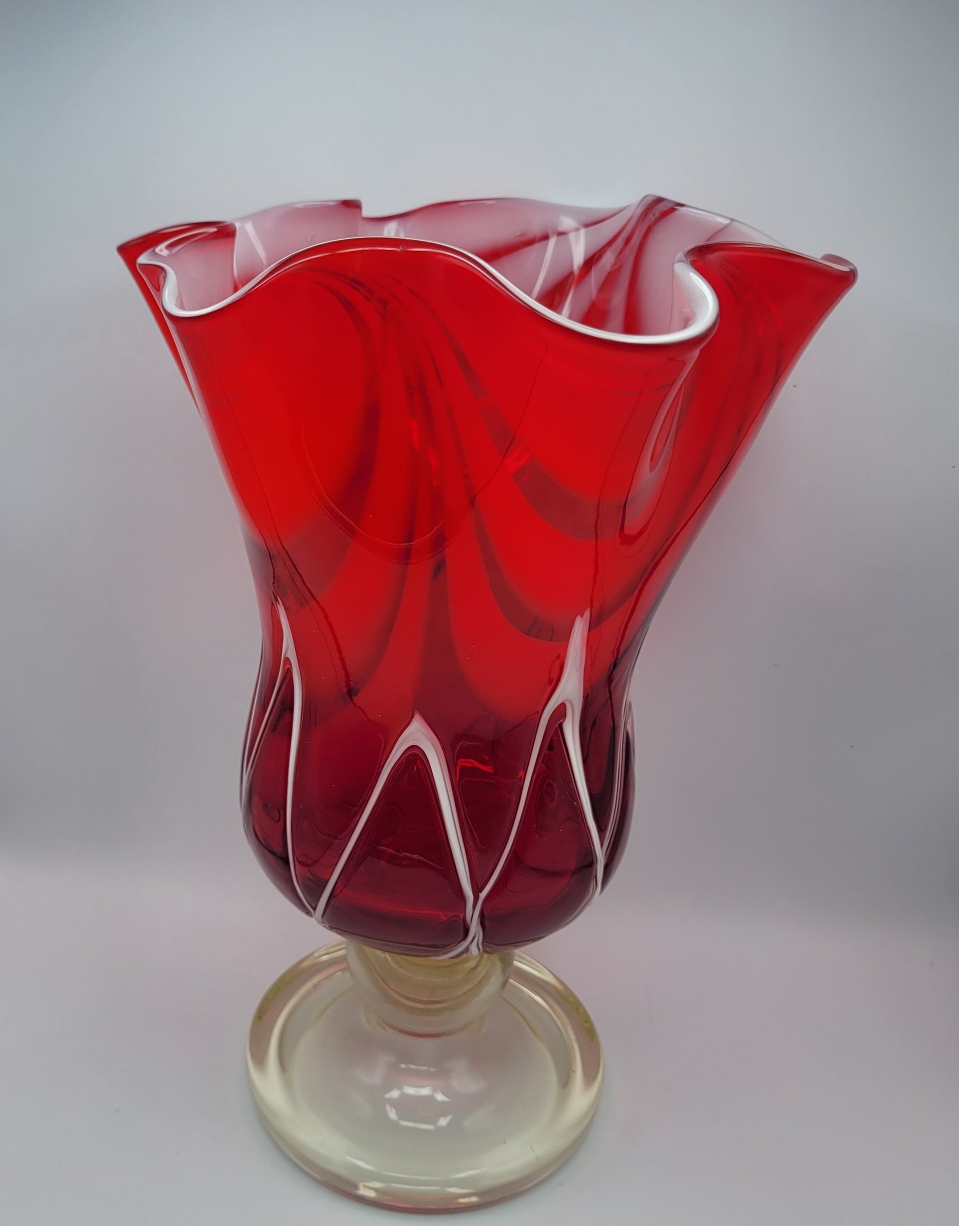 Murano attributed Fazzoletto Vase. "Magnificent" circa 1950s.