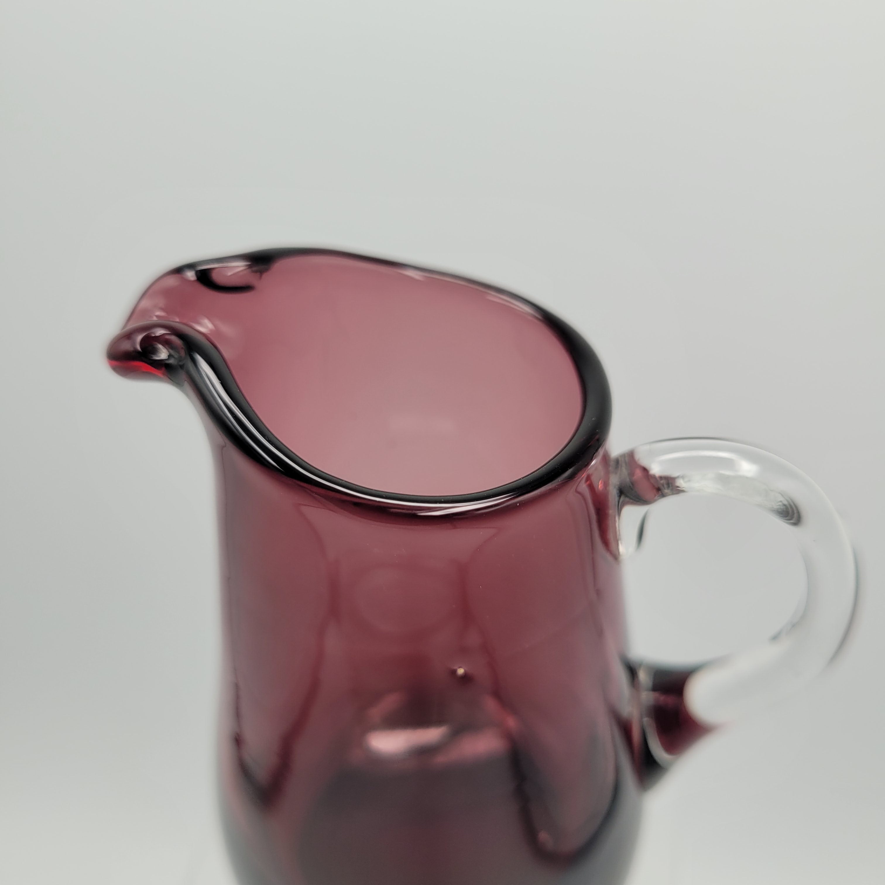Glorious little hand-blown amethyst jug. MCM 1960s