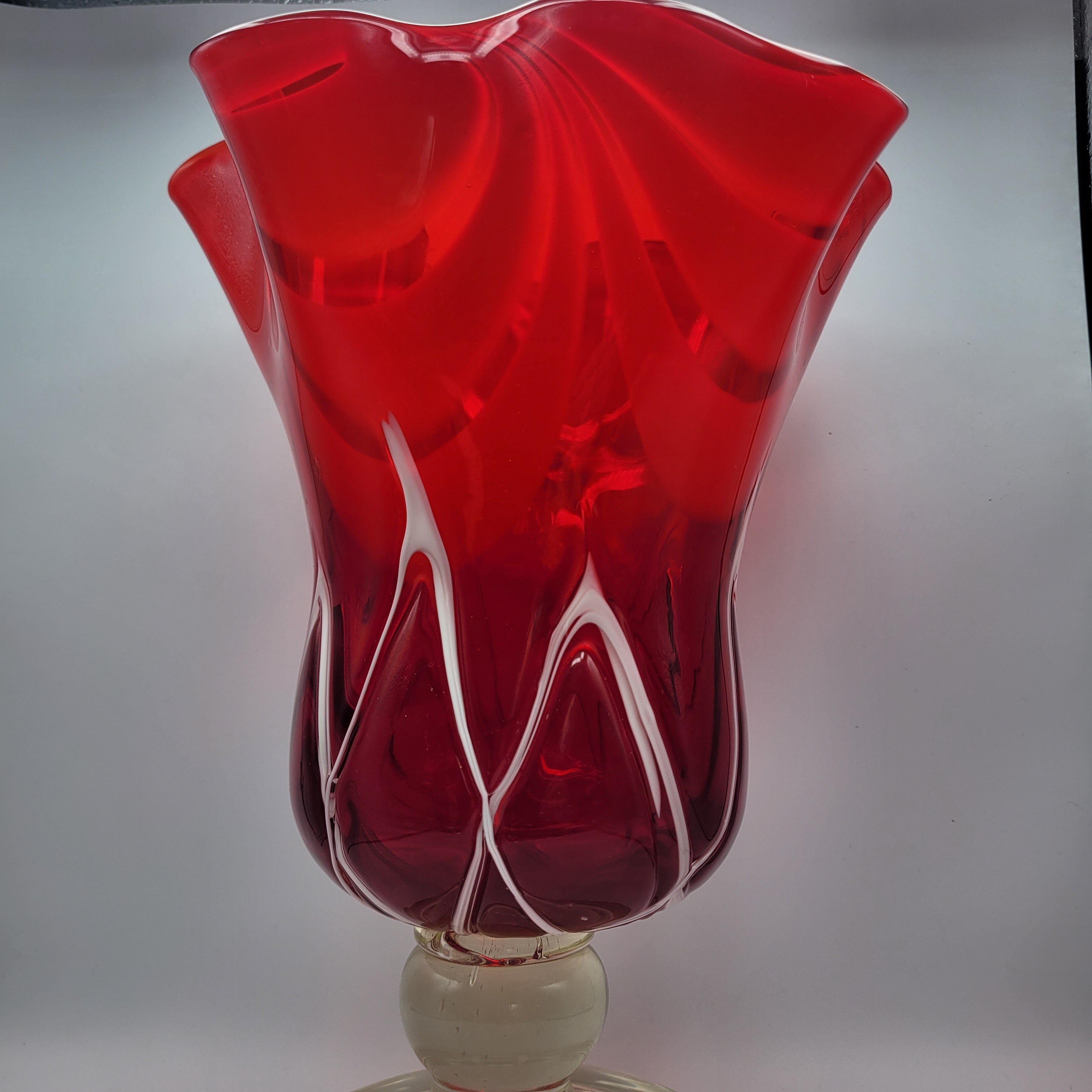 Murano attributed Fazzoletto Vase. "Magnificent" circa 1950s.