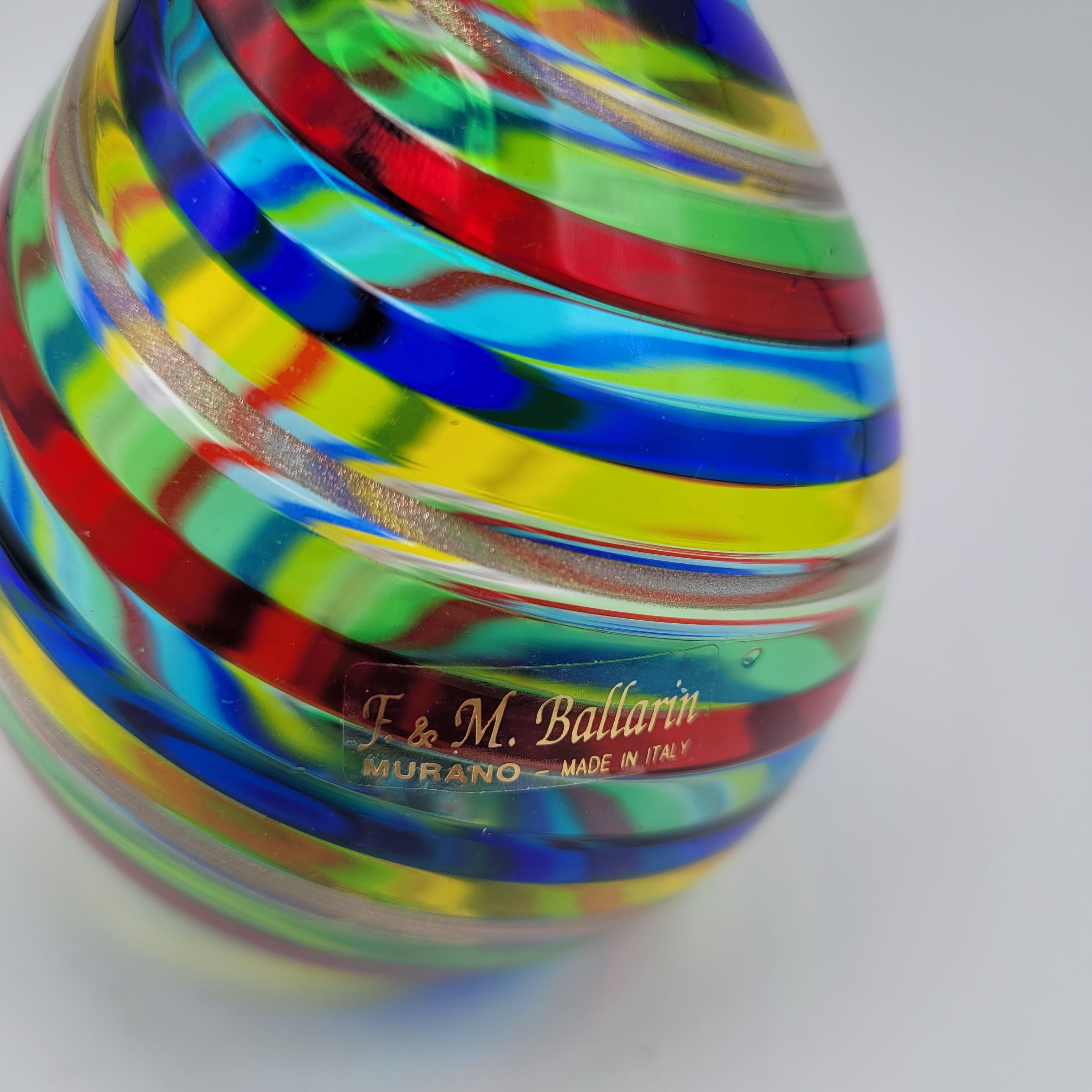 Marvellous & Pristine F&M Ballarin Murano Filigrana Spirale Vase😊 Signed w/COA & Label