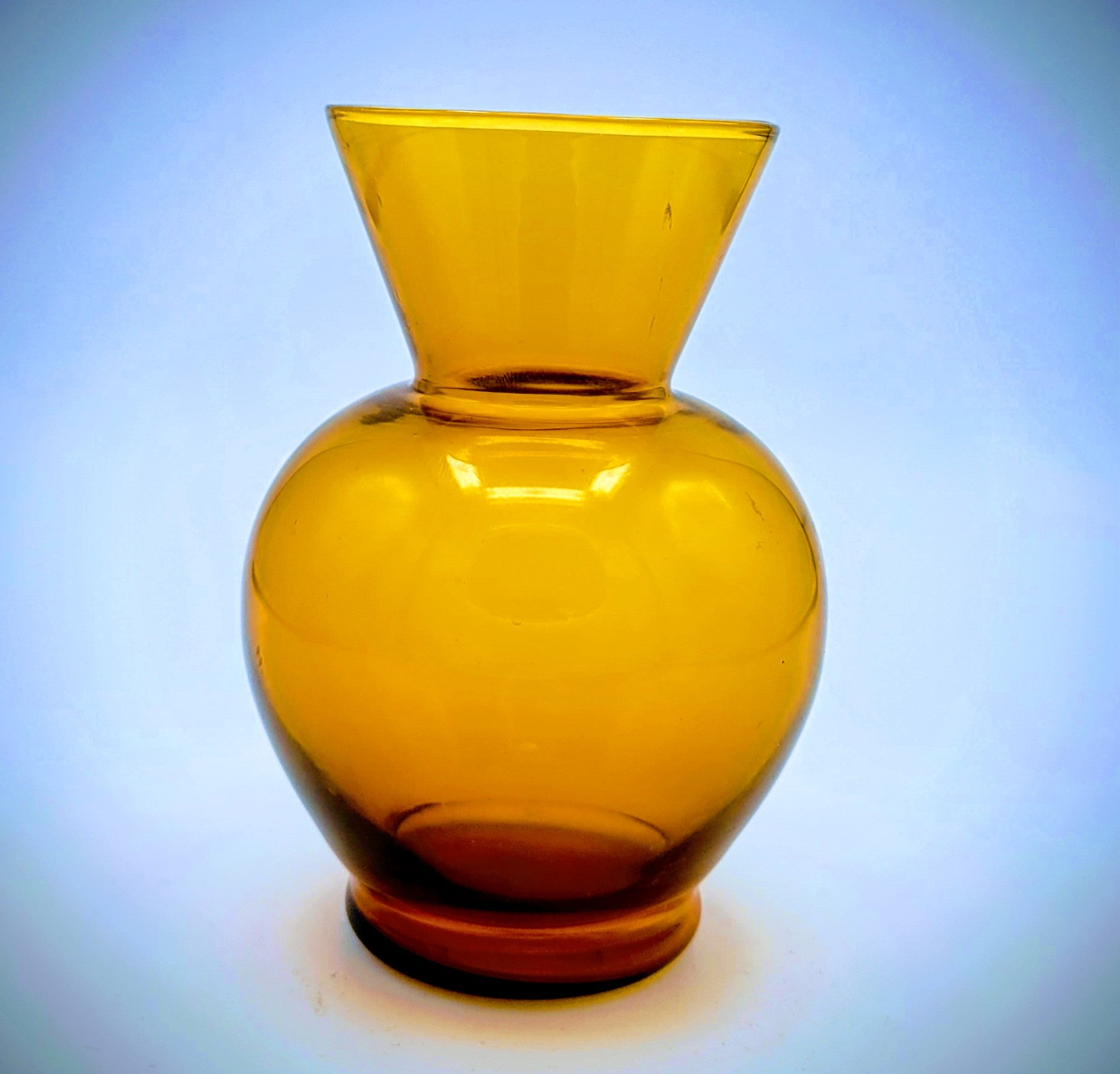 Hand-blown posy vase circa 1950s.