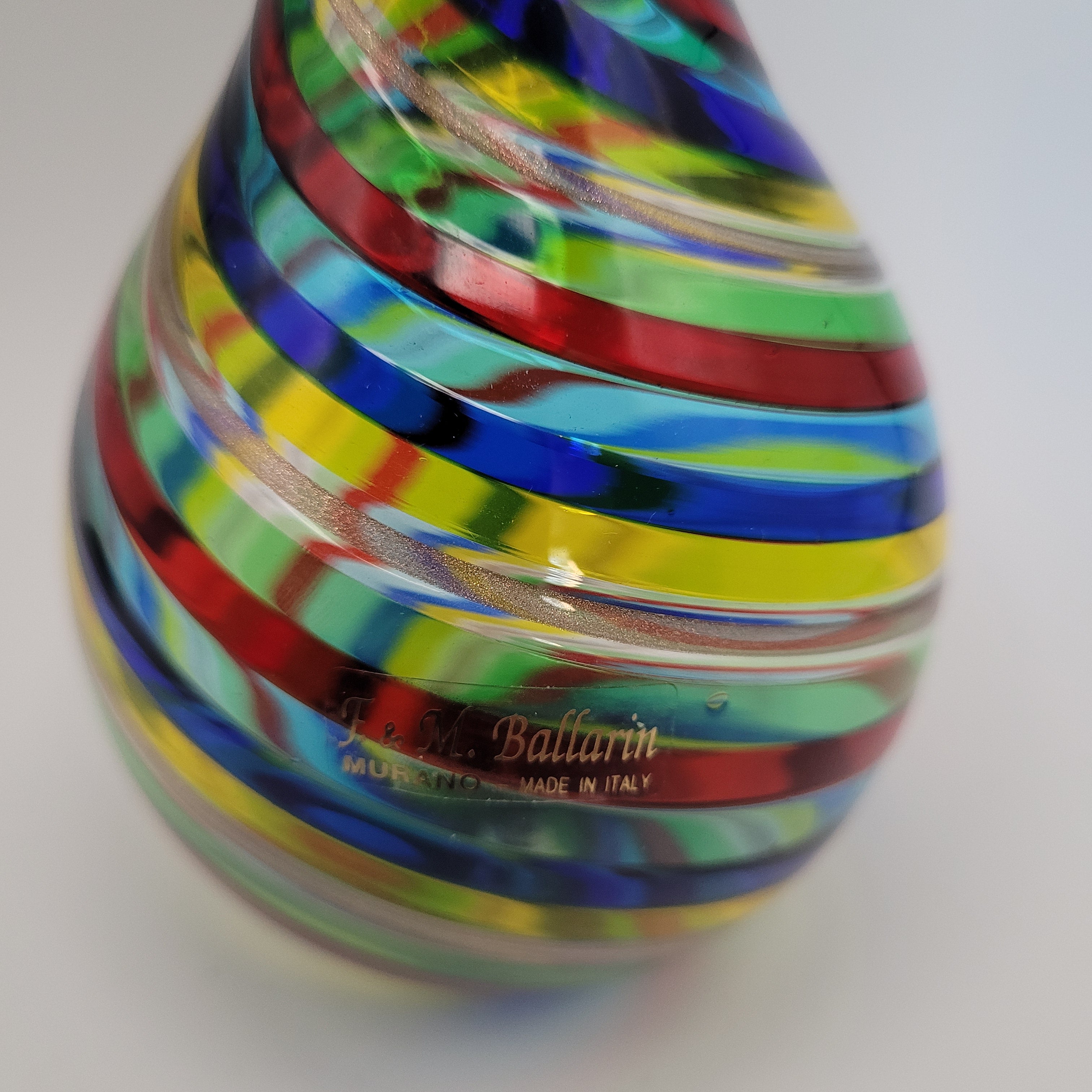 Marvellous & Pristine F&M Ballarin Murano Filigrana Spirale Vase😊 Signed w/COA & Label