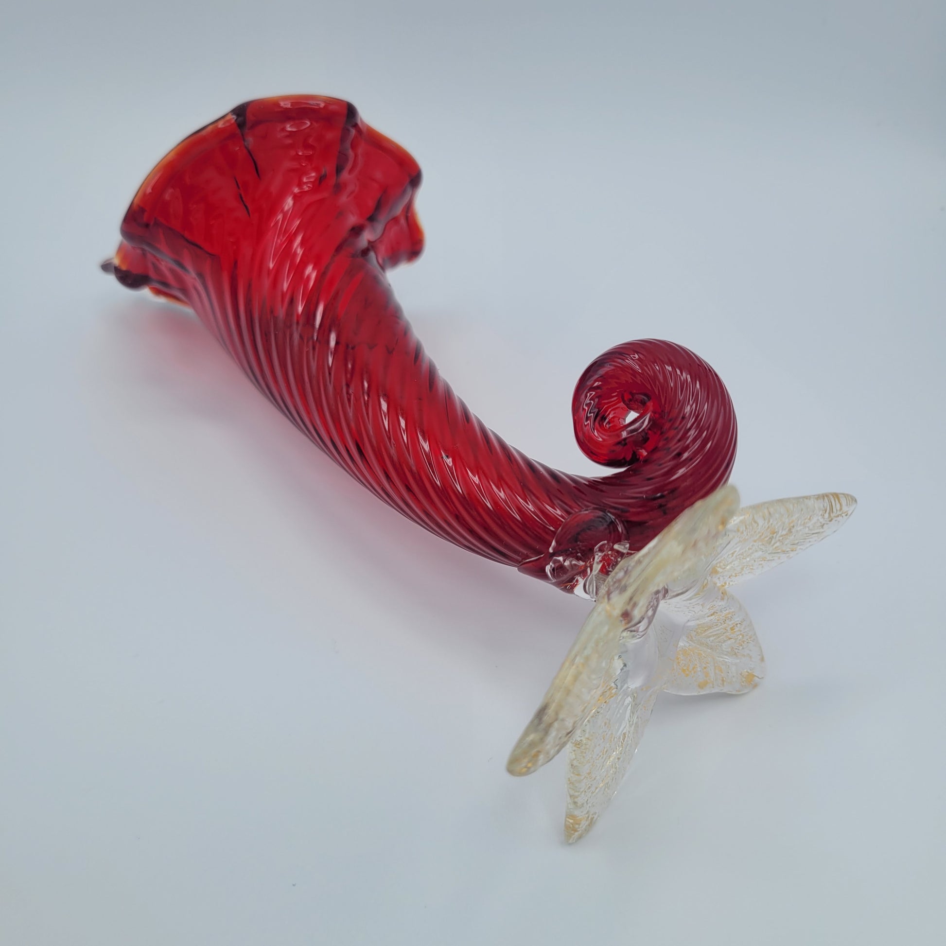Mid 20th century art glass Cornucopia vase Murano School circa 1950s