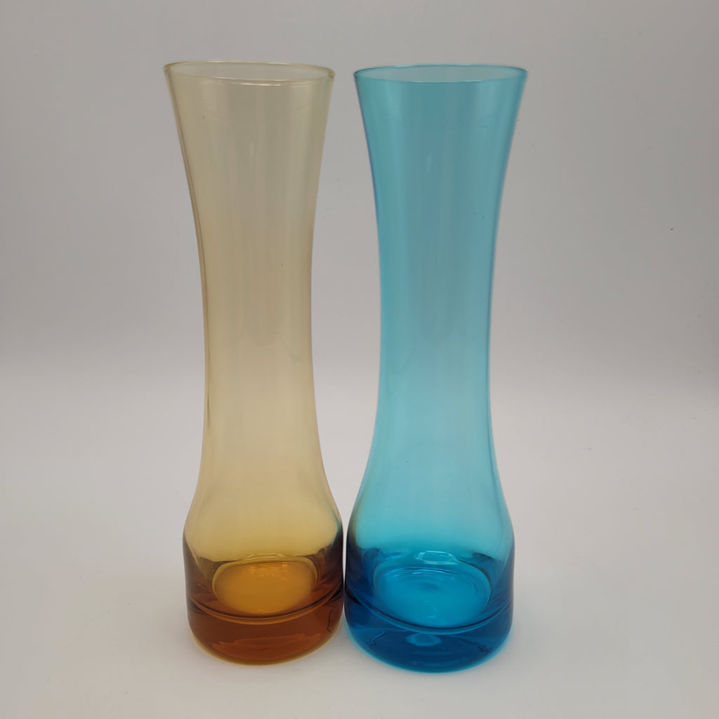 Pair of Scandinavian Hand-Blown Trumpet Vases (c.1965–75)