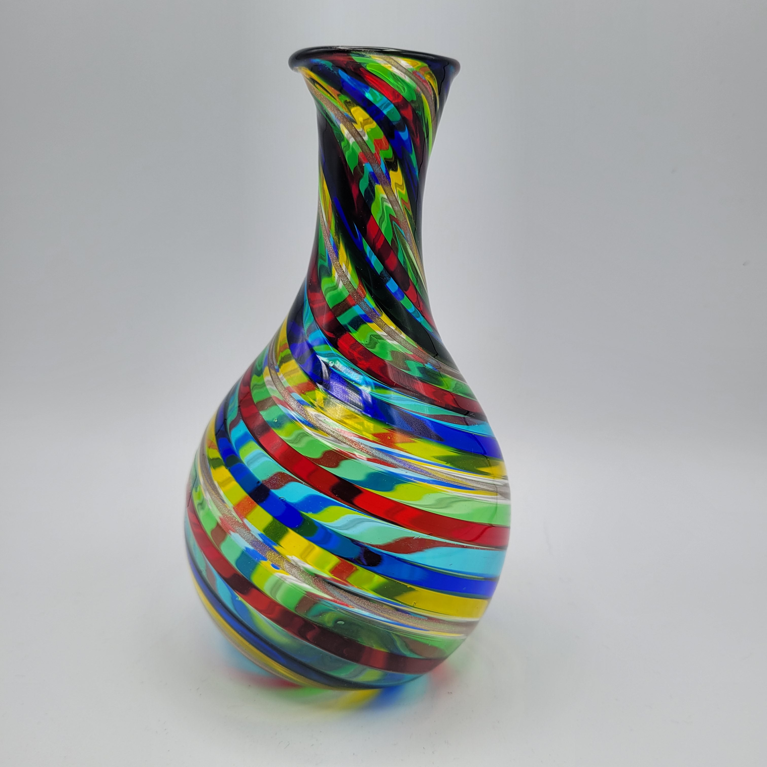 Marvellous & Pristine F&M Ballarin Murano Filigrana Spirale Vase😊 Signed w/COA & Label