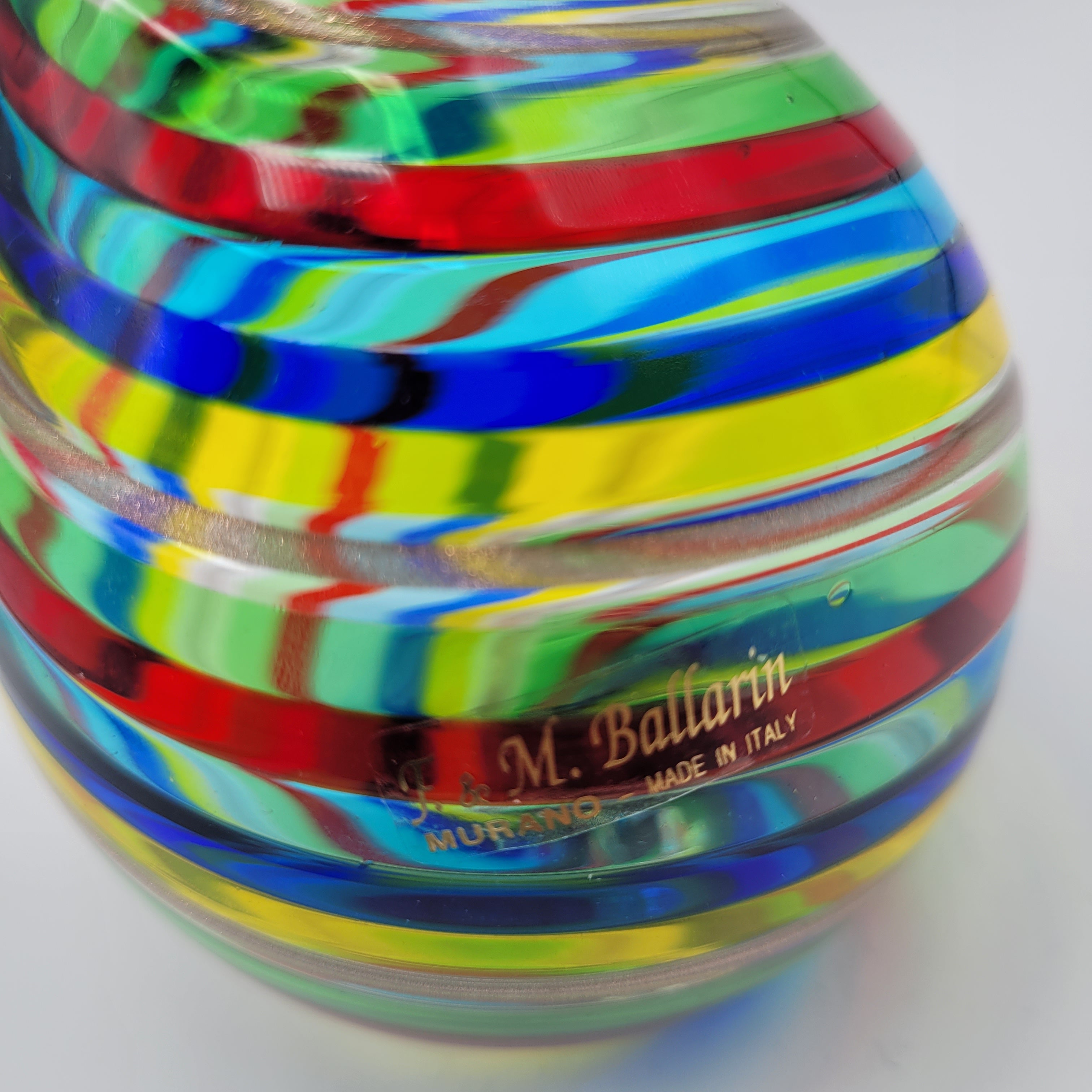 Marvellous & Pristine F&M Ballarin Murano Filigrana Spirale Vase😊 Signed w/COA & Label