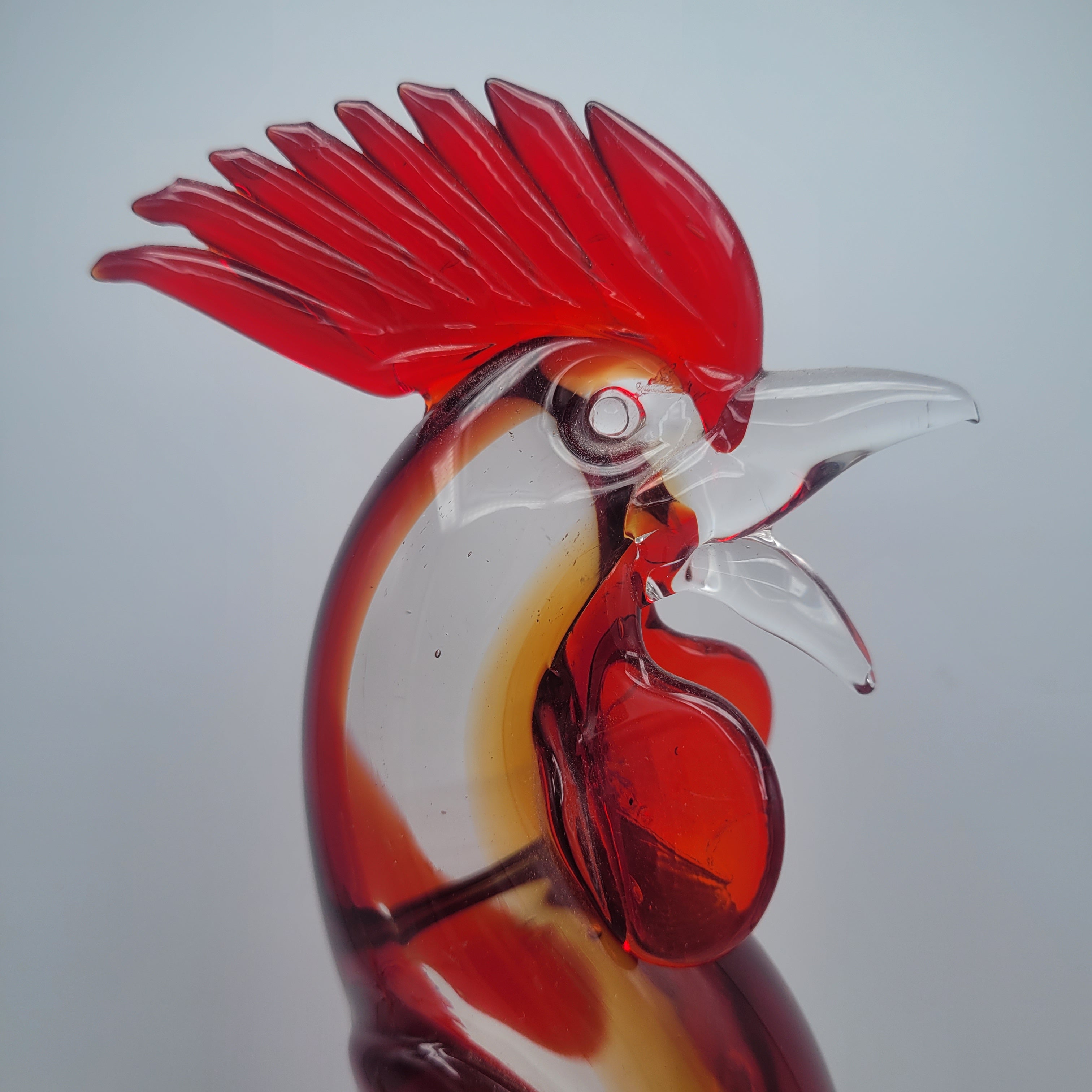 Murano attributed art glass Rooster... Superb & Pristine... 32cms tall