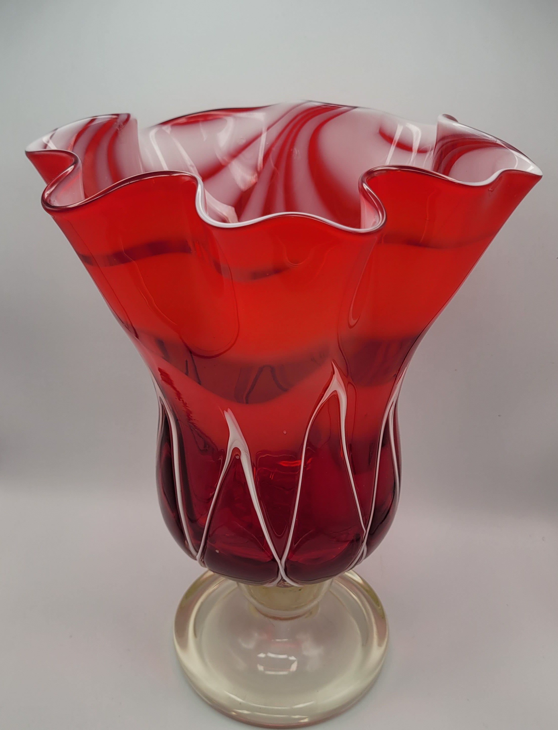 Murano attributed Fazzoletto Vase. "Magnificent" circa 1950s.