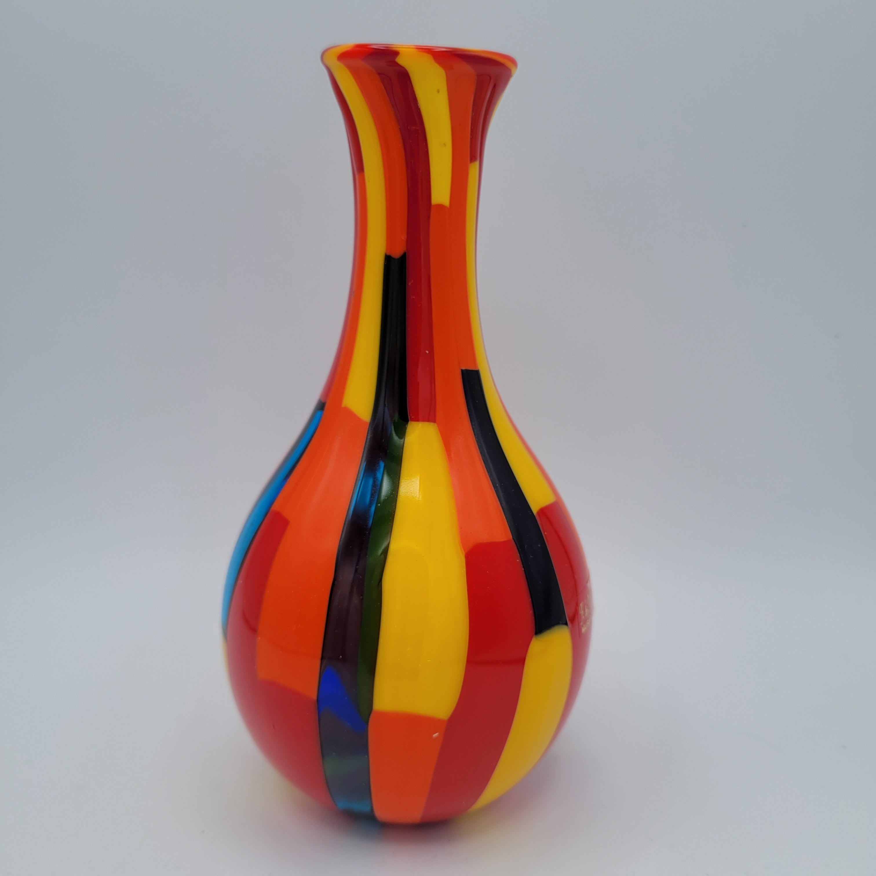 Glorious Murano Pezzato Baluster Vase. Signed, labelled w/COA.