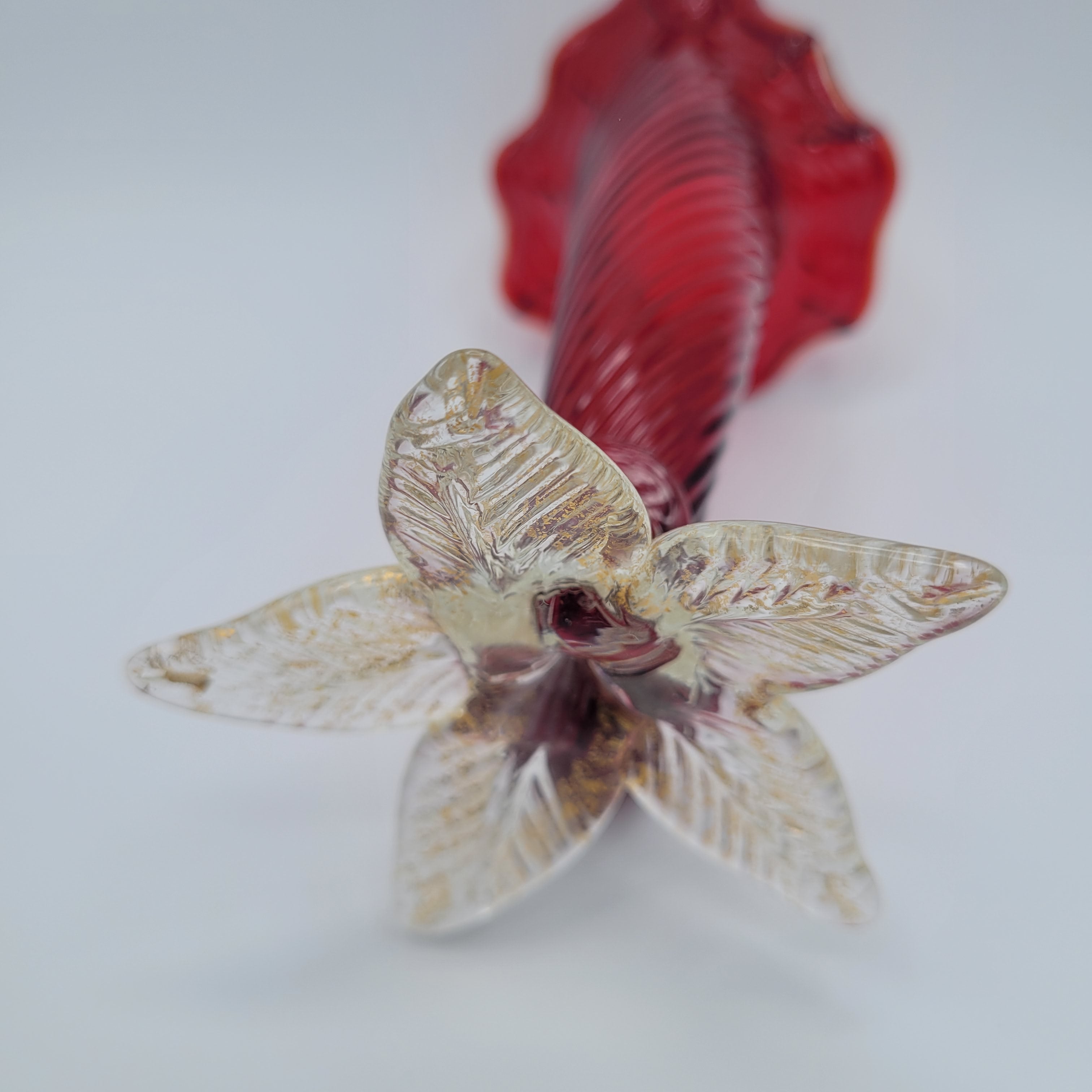 Mid 20th century art glass Cornucopia vase Murano School circa 1950s